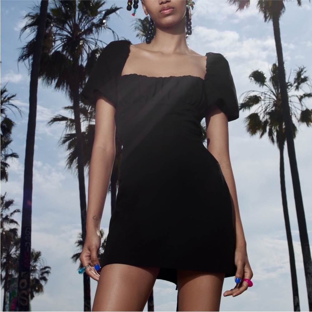 Elegant Black Backless Dress. Size S Rarely worn - Picture 2 of 11